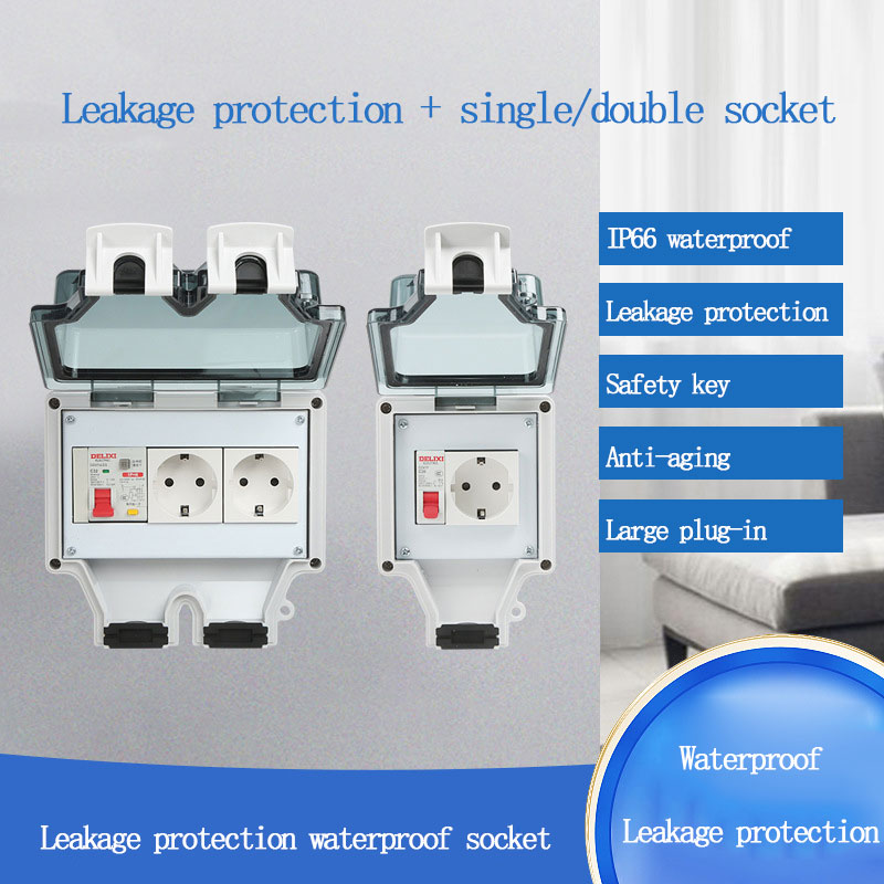 Phone Cases Uk - Waterdichte buitenstopcontactdoos type 86 met lekstroombeveiliging