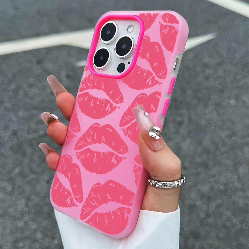 Phone Cases For Girls - Sexy meisje roze lippen patroon ontwerp