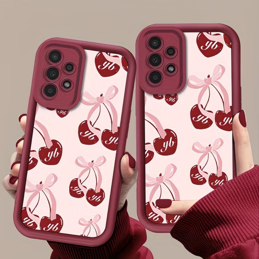 Phone Cases Cherry - Hot Sale Kersenroze Zachte Anti-Val Telefoonhoesje