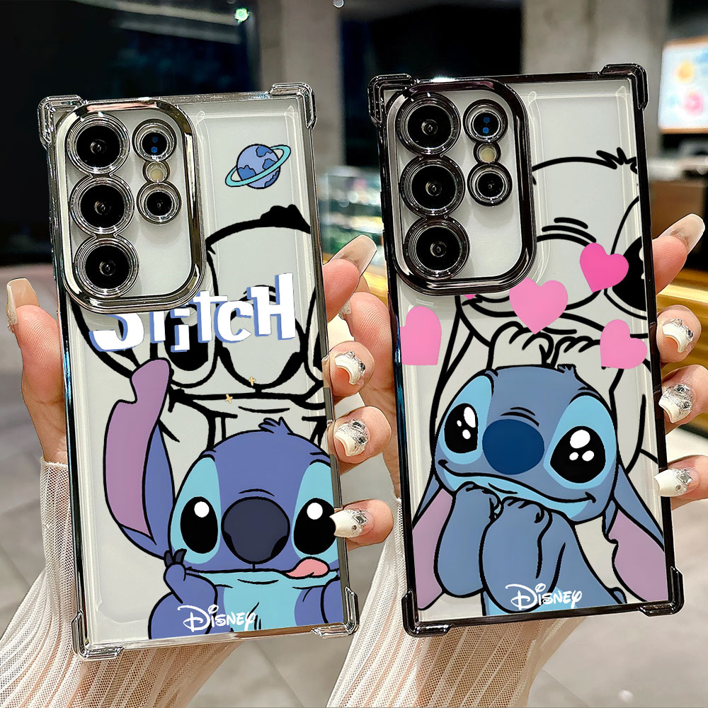 Phone Cases For Samsung - Stitch Line Achtergrond Siliconen Case voor