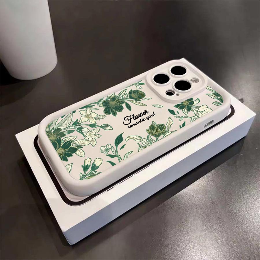 Phone Cases Green - Vintage groene bloemen telefoonhoesje voor iPhone