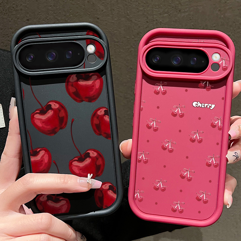 Phone Cases Google Pixel 9A - Cartoon kersenpatroon telefoonhoesje voor Google Pixel