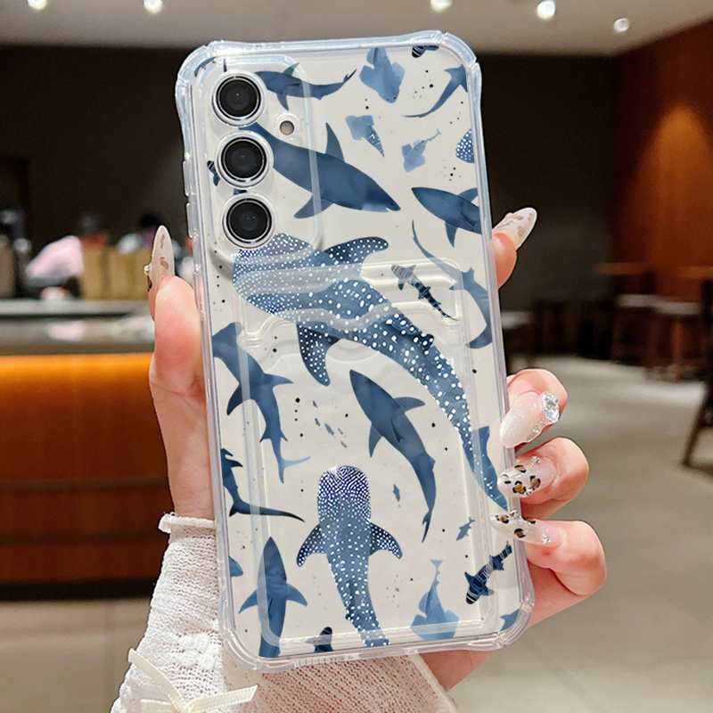 Phone Cases With Wallet - Oceaan Haai Walvis Telefoon Case Voor