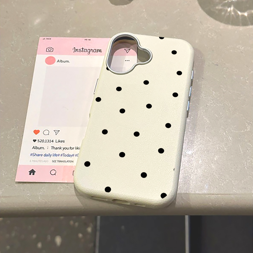 Phone Cases Polka Dot - Minimalistische Zwarte Polka Dot Telefoonhoesje voor