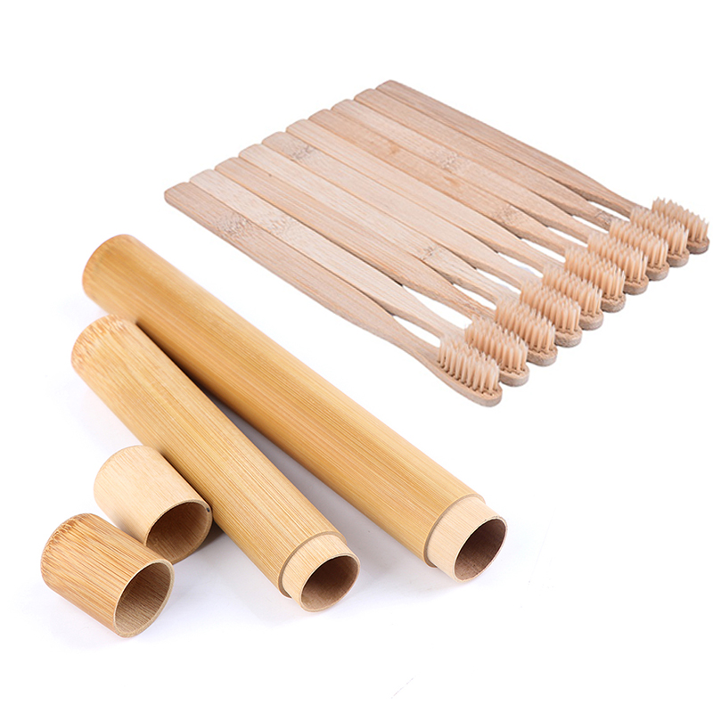 Biodegradable Eco Case - Eco-vriendelijke bamboe tandenborstel Zachte haren Biologisch