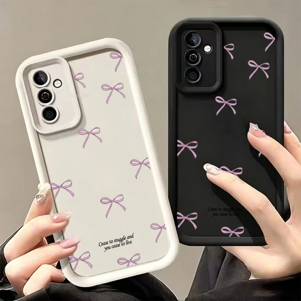 Phone Cases For Samsung - Roze strikprint zachte TPU telefoonhoes voor