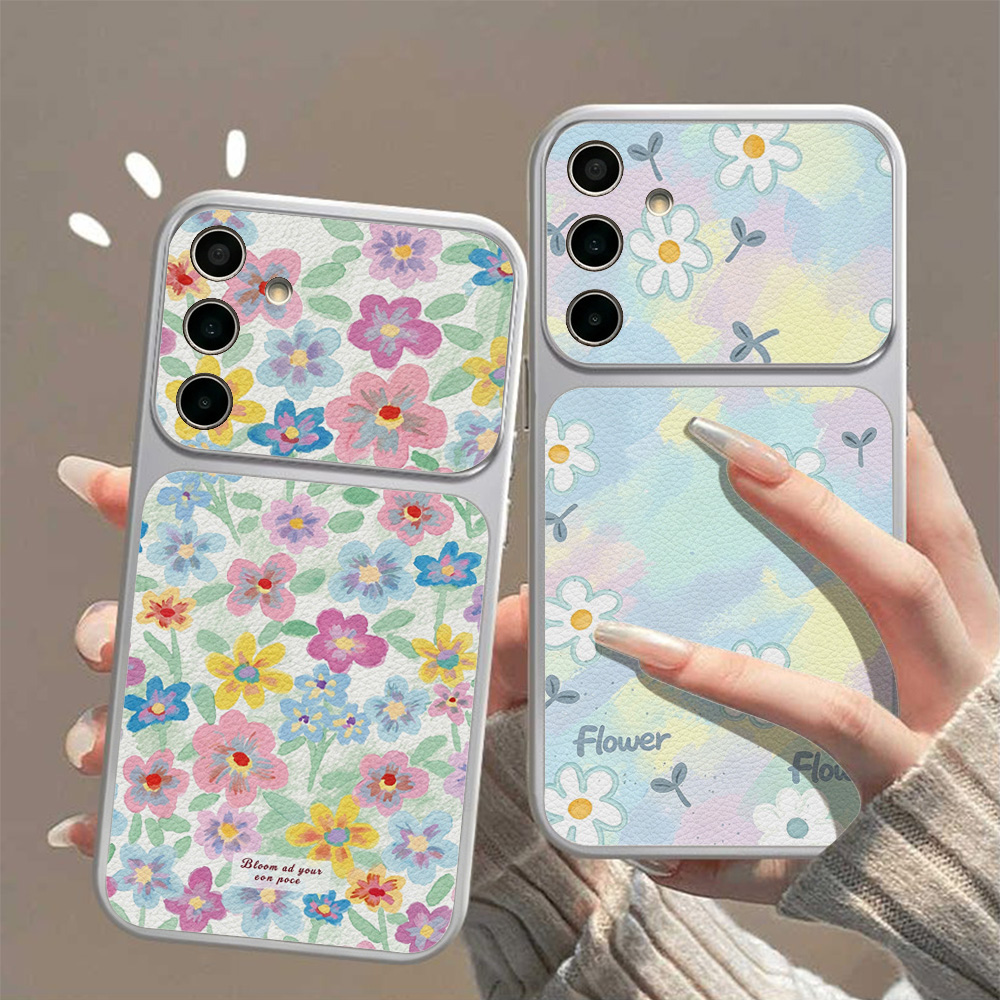 Phone Cases For Samsung - Kleurrijke bloemenleren telefoonhoes voor Samsung S26