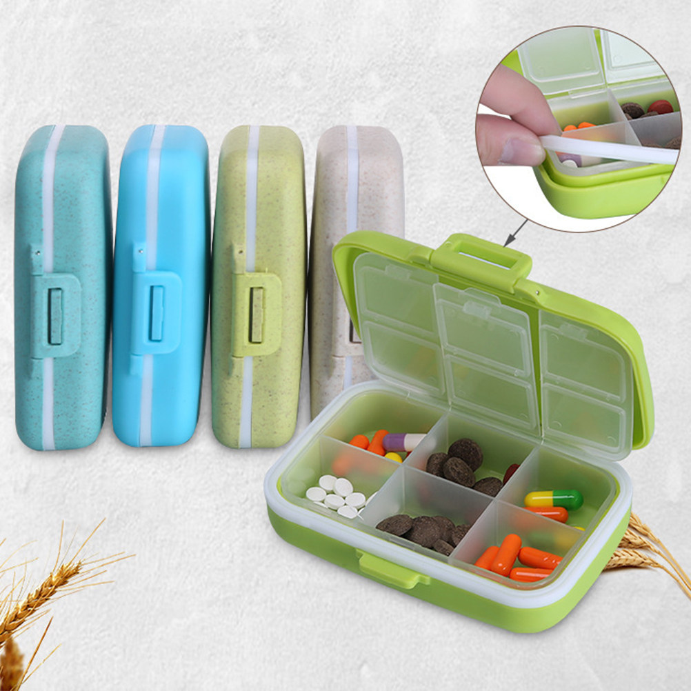 Draagbare pilendoos met zes co - Biodegradable Eco Case recensie en prijs