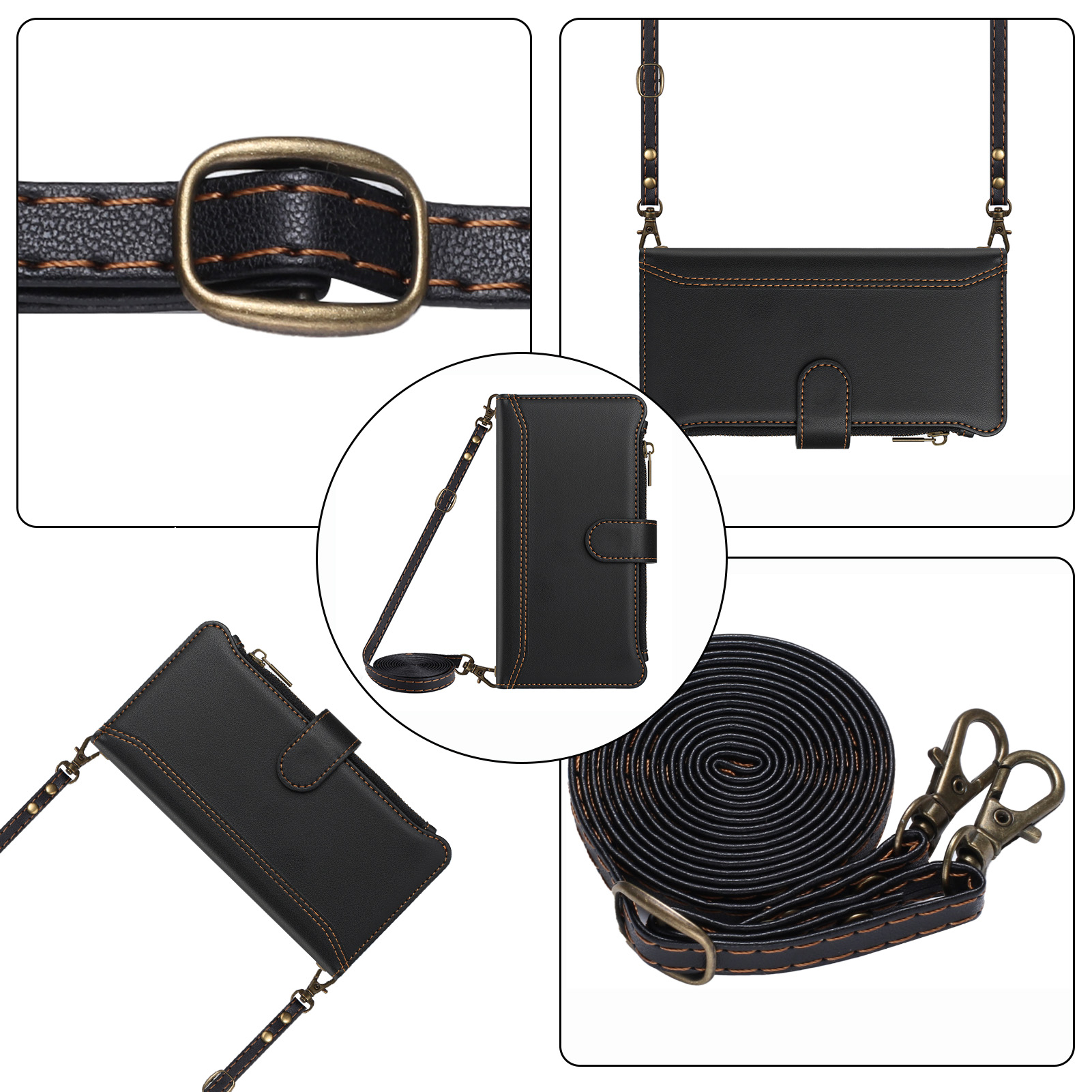 PU Leder Crossbody Flip Wallet - Phone Cases With Wallet recensie en prijs