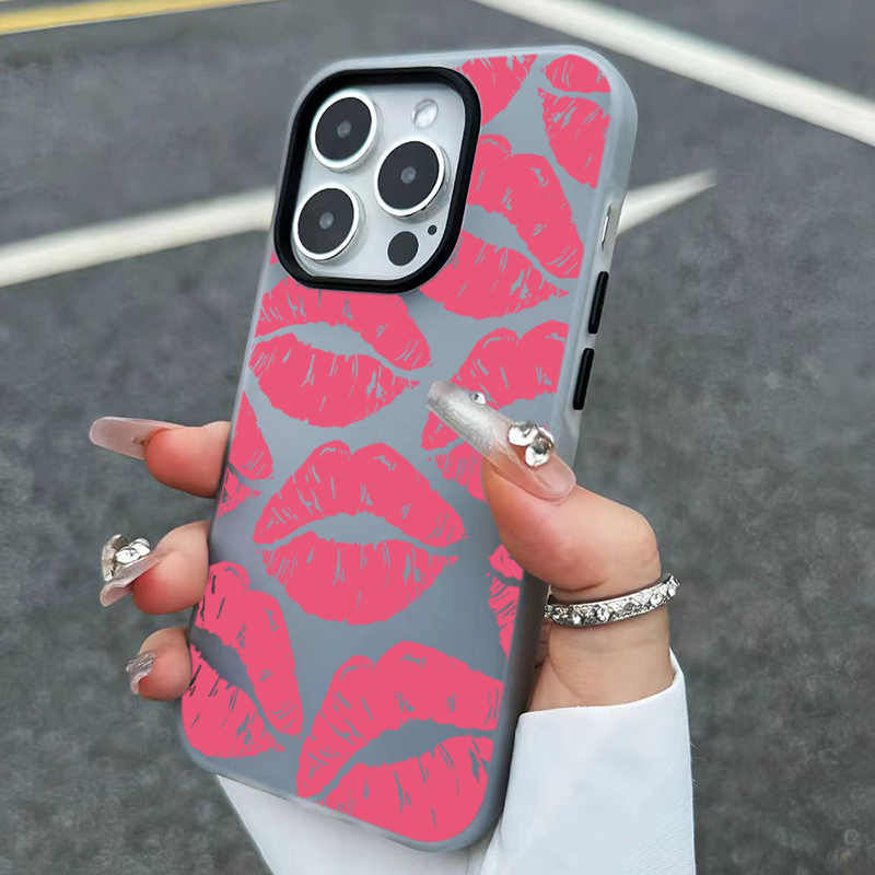 Sexy meisje roze lippen patroo - Phone Cases For Girls recensie en prijs