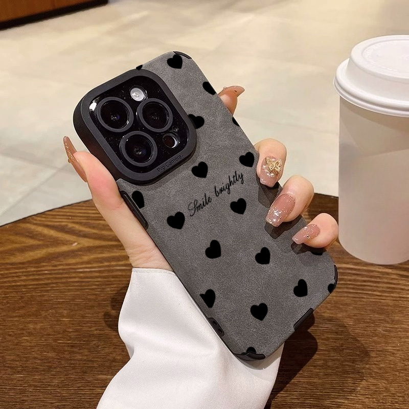 Nieuwe luxe zwarte liefde hart - Phone Cases For Girls recensie en prijs