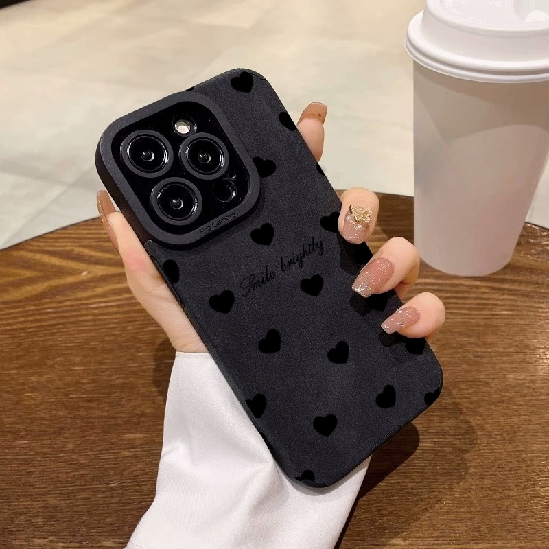 Nieuwe luxe zwarte liefde hart - Phone Cases For Girls recensie en prijs