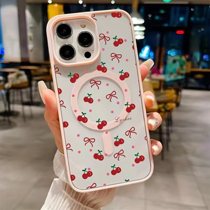 Rode kersenprint magnetische t - Phone Cases Cherry recensie en prijs