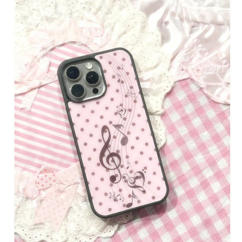 Koreaanse roze bruine polkadot - Phone Cases For Girls recensie en prijs