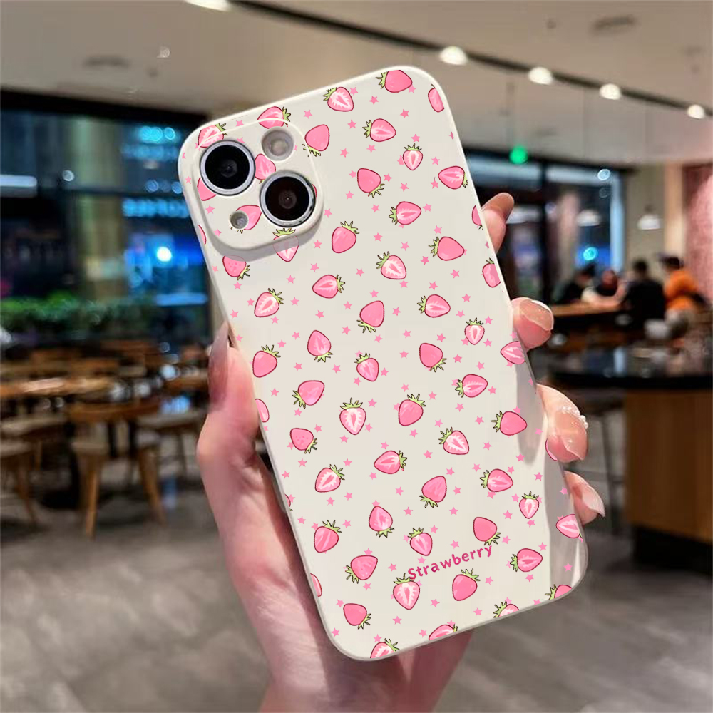 Schattige aardbei-geschilderde - Phone Cases For Iphone 15 recensie en prijs