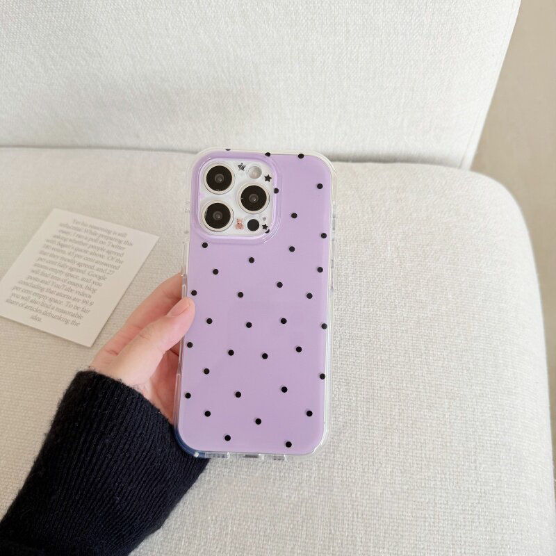 Koreaanse witte & paarse polka - Phone Cases Polka Dot recensie en prijs