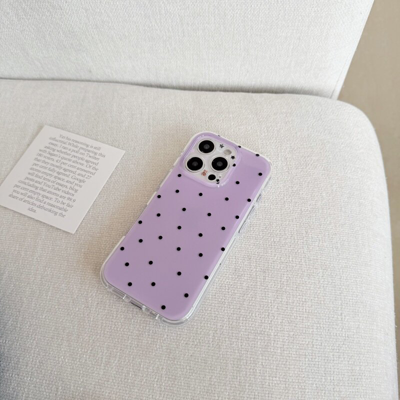 Koreaanse witte & paarse polka - Phone Cases Polka Dot recensie en prijs