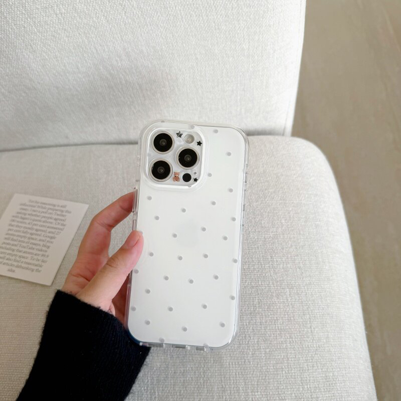 Koreaanse witte & paarse polka - Phone Cases Polka Dot recensie en prijs