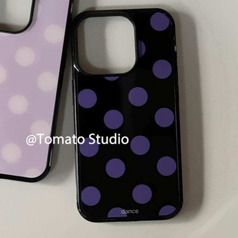 Koreaanse Ins Fashion paarse p - Phone Cases Polka Dot recensie en prijs