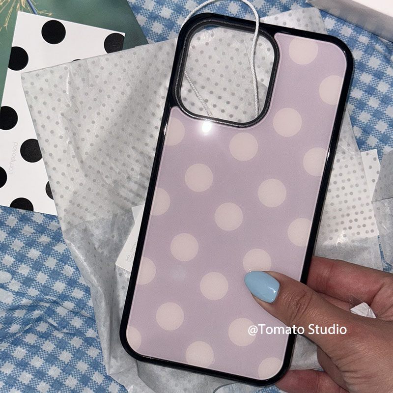 Koreaanse Ins Fashion paarse p - Phone Cases Polka Dot recensie en prijs