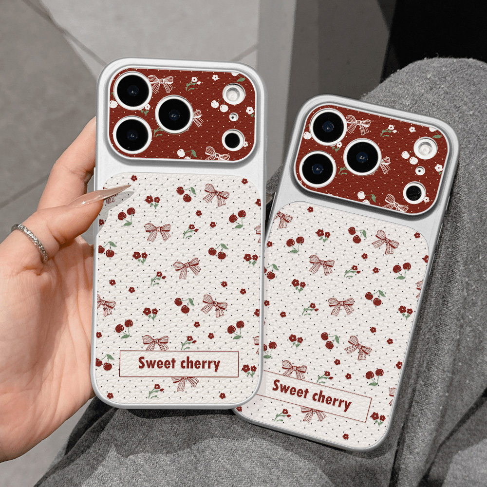Zoete Kersen Lederen Telefoonh - Phone Cases Cherry recensie en prijs