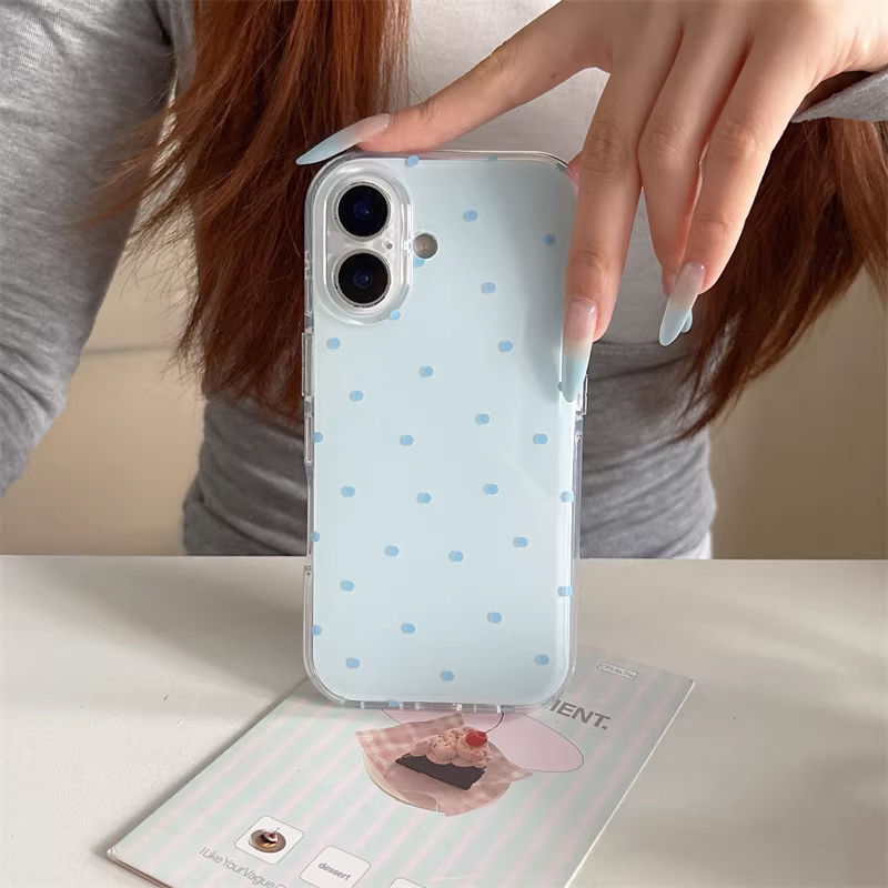 Koreaanse Ins Girl Simpele Bla - Phone Cases Polka Dot recensie en prijs