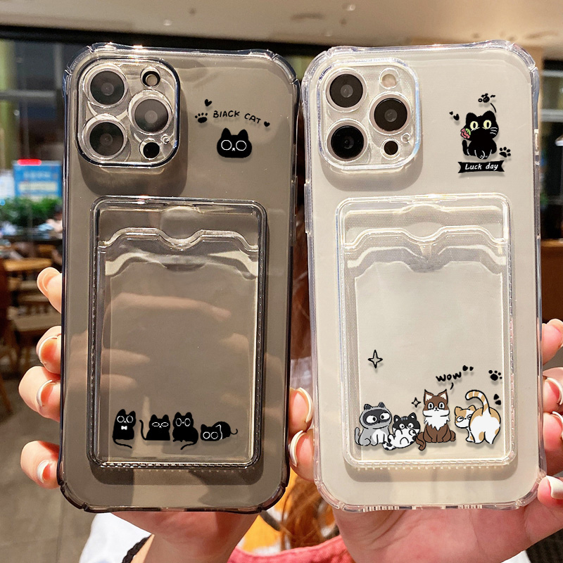 Leuke Zwarte Kat Telefoonhoesj - Phone Cases With Wallet recensie en prijs