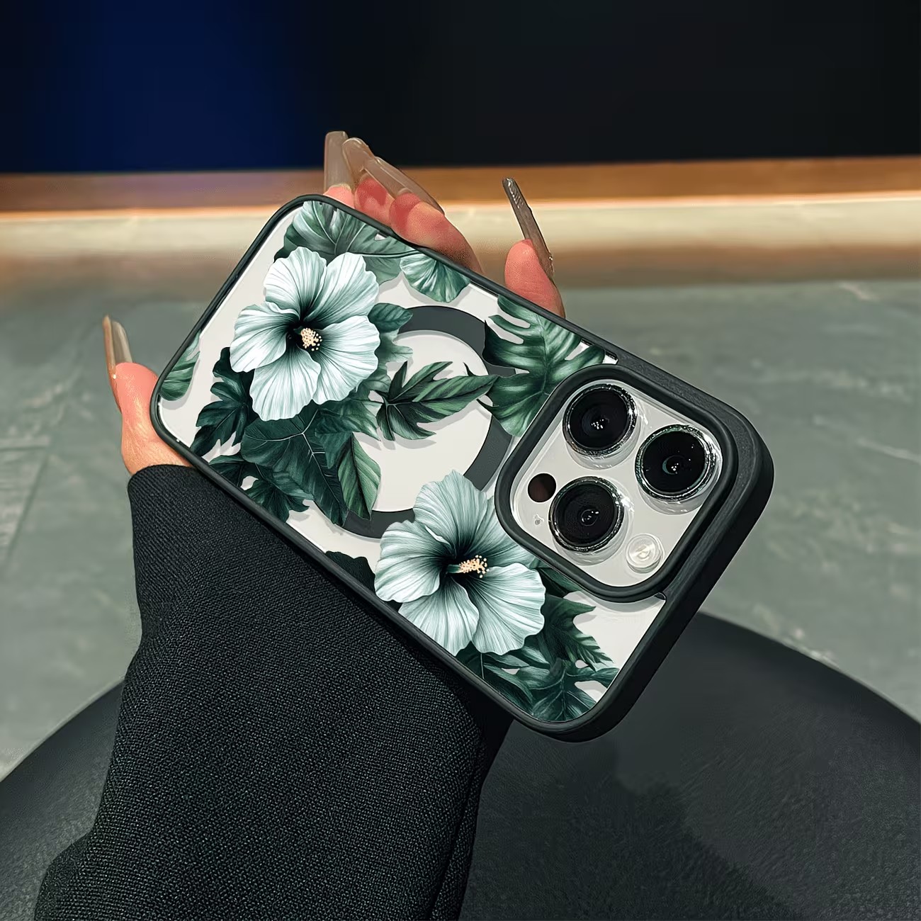 Groene bloemenprint telefoonho - Phone Cases Green recensie en prijs